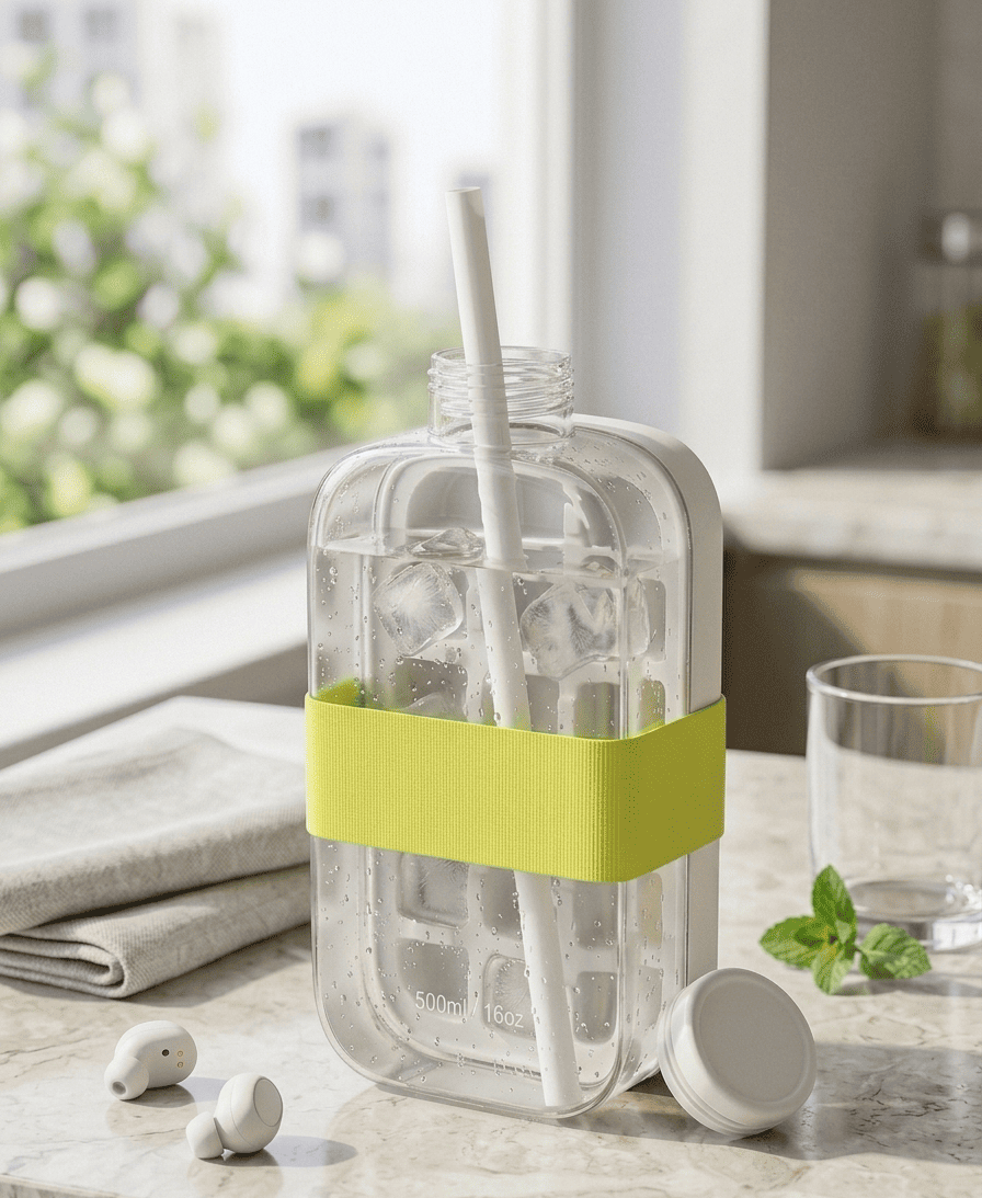 IceFlow™ - Butelka z kostkarką 2w1