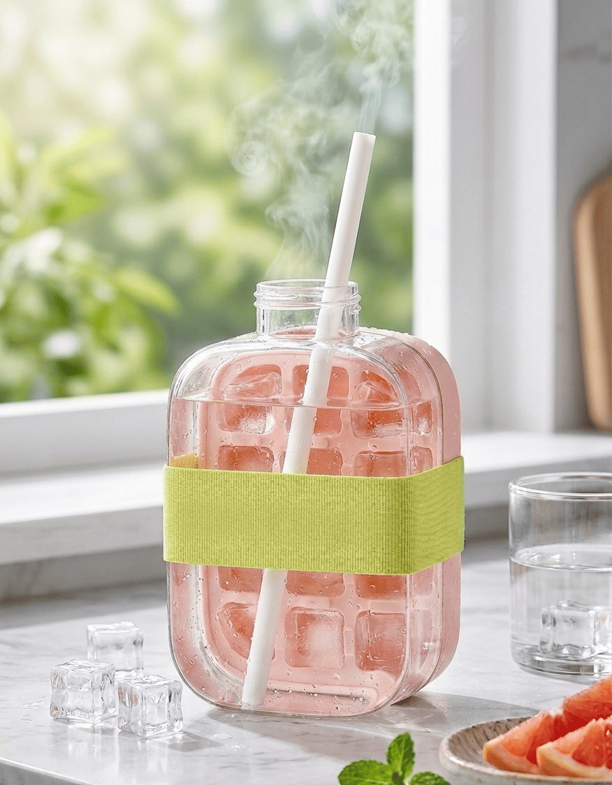 IceFlow™ - Butelka z kostkarką 2w1